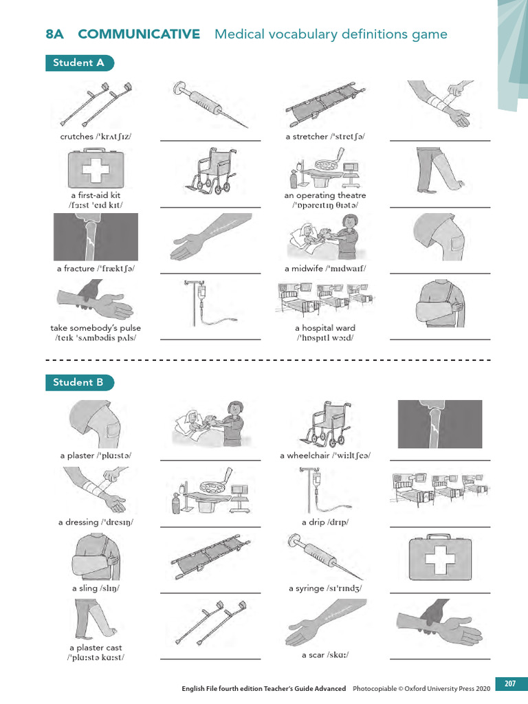 Medical Vocabulary Game for Students | PDF