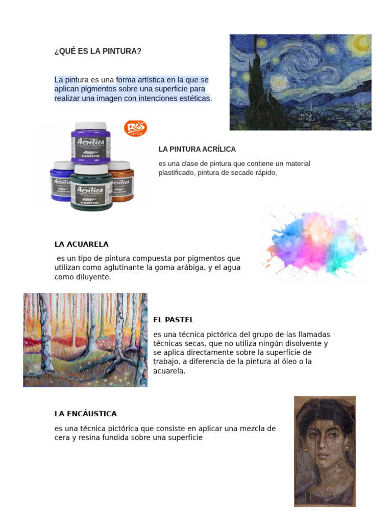 Qué Es La Pintura Pdf