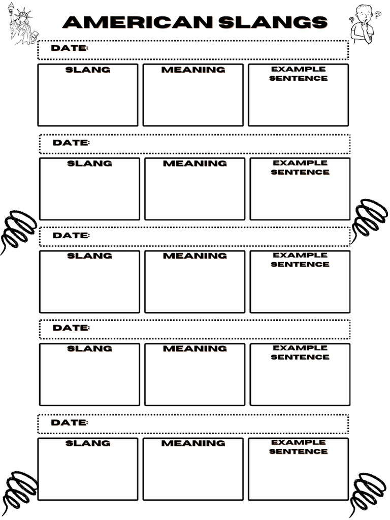 American Slangs Worksheet | PDF