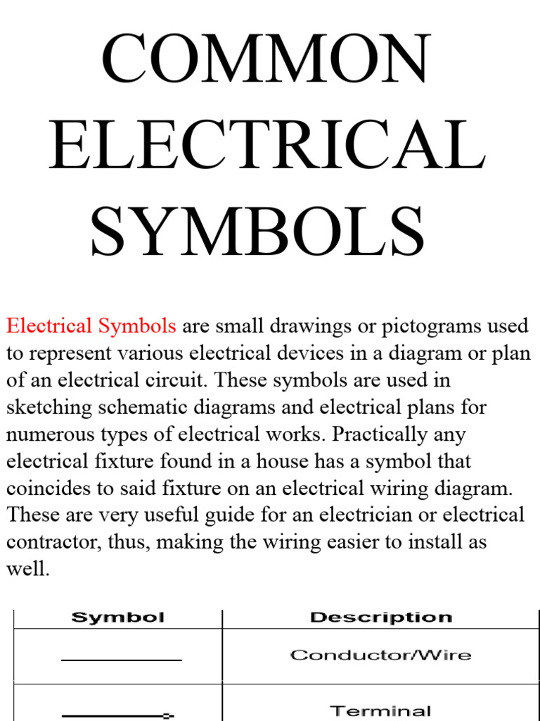 Ilide - Info Electrical Symbols PR | PDF