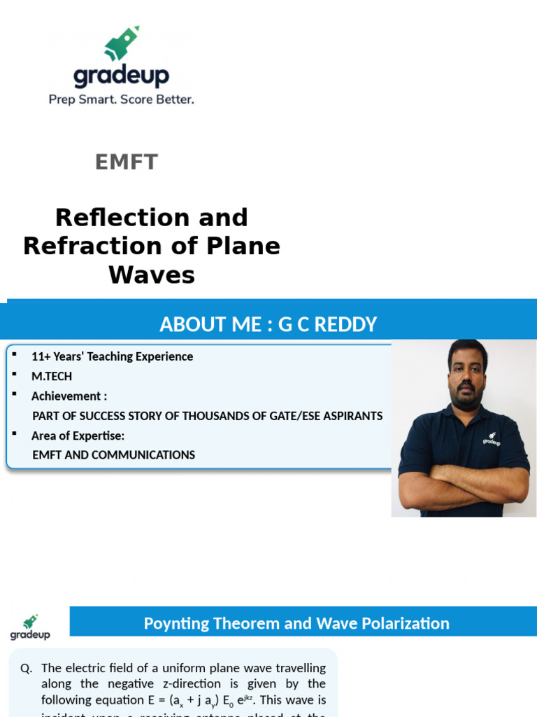 Reflection and Refraction of Plane Waves | PDF | Waves | Polarization ...