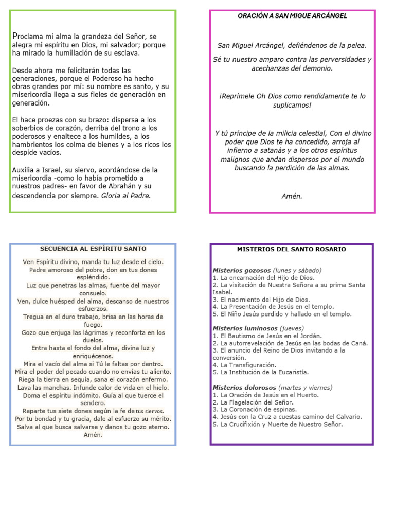 Santo Rosario: Guía Completa de Rezos | PDF | Adoración Cristiana Y ...