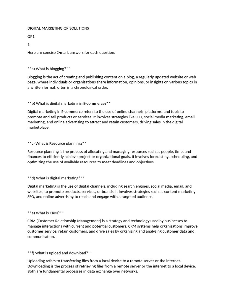 Digital Marketing Overview and Strategies | PDF | Digital Marketing ...