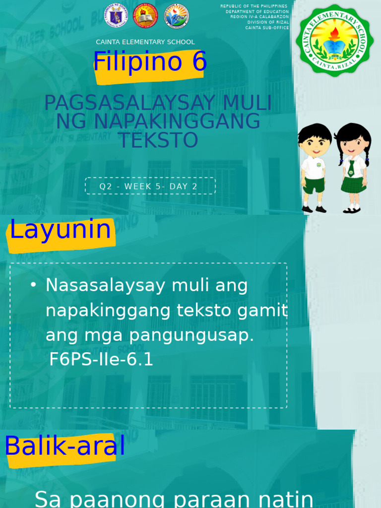 Filipino 6 Q2 - Week 5 - Day 2 | PDF
