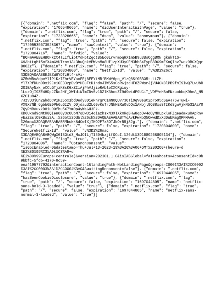 Netflix Cookie Data Overview | PDF | Entertainment Companies ...