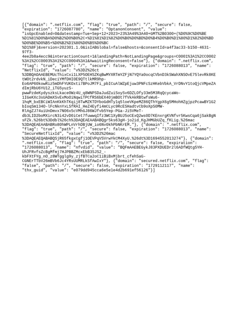 Netflix Cookie Data Overview | PDF