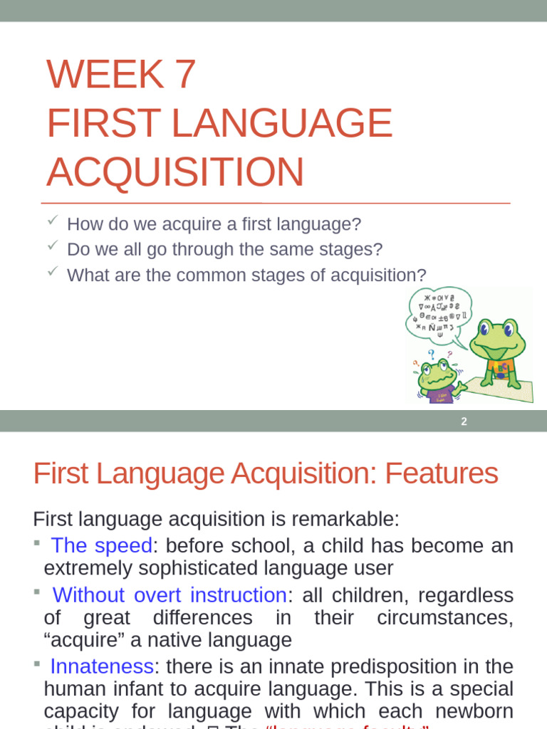 Week 7-First Language Acquisition 2024 | PDF | Language Acquisition ...