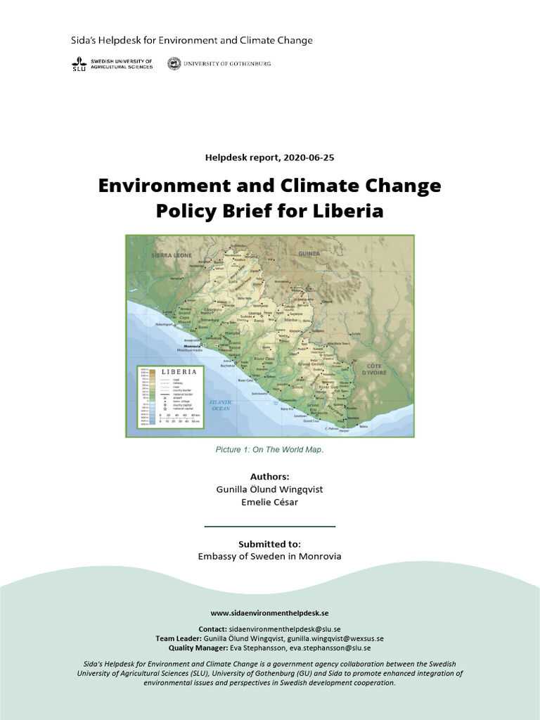 Liberia Environment & Climate Policy Brief | PDF | Deforestation ...