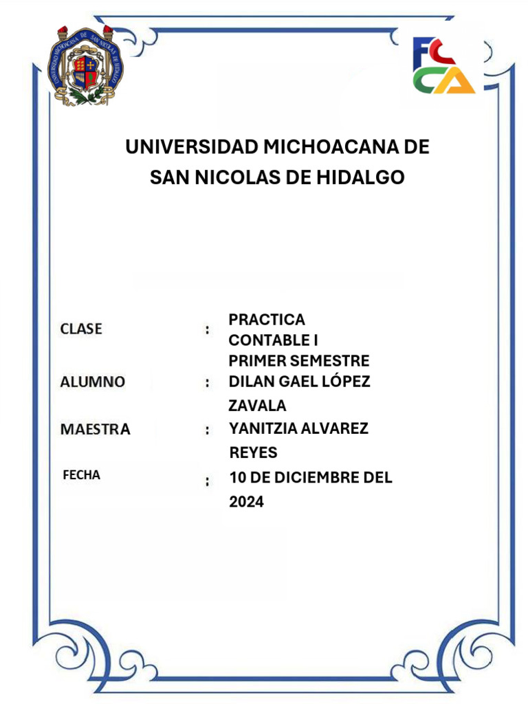 Portada para Practica Contable | PDF