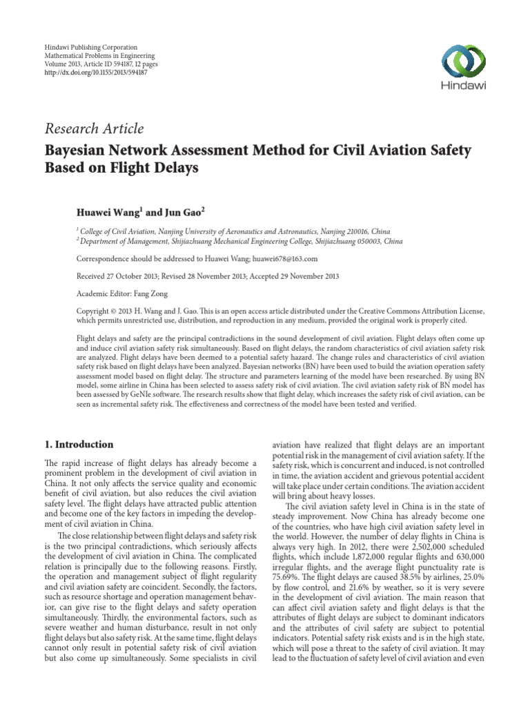 Bayesian Network Assessment Method | PDF | Risk | Aviation Safety