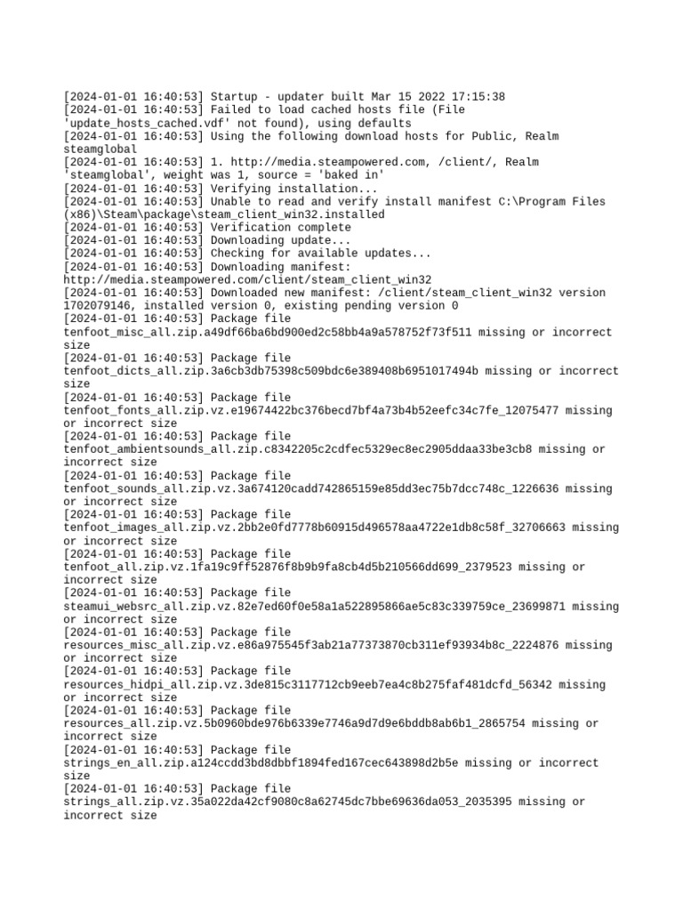 Steam Client Bootstrapper Log Analysis | PDF | Booting | Zip (File Format)
