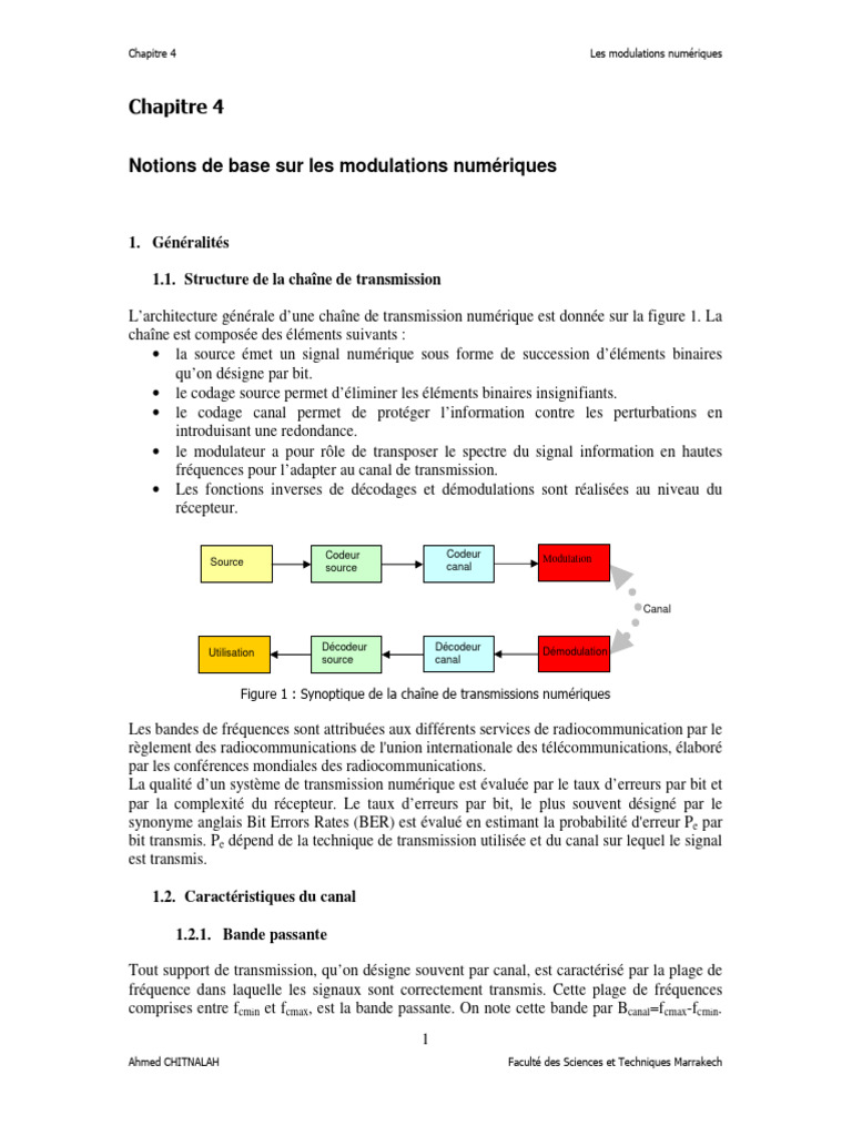 Notions de base sur les modulations numériques | PDF | Modulation ...