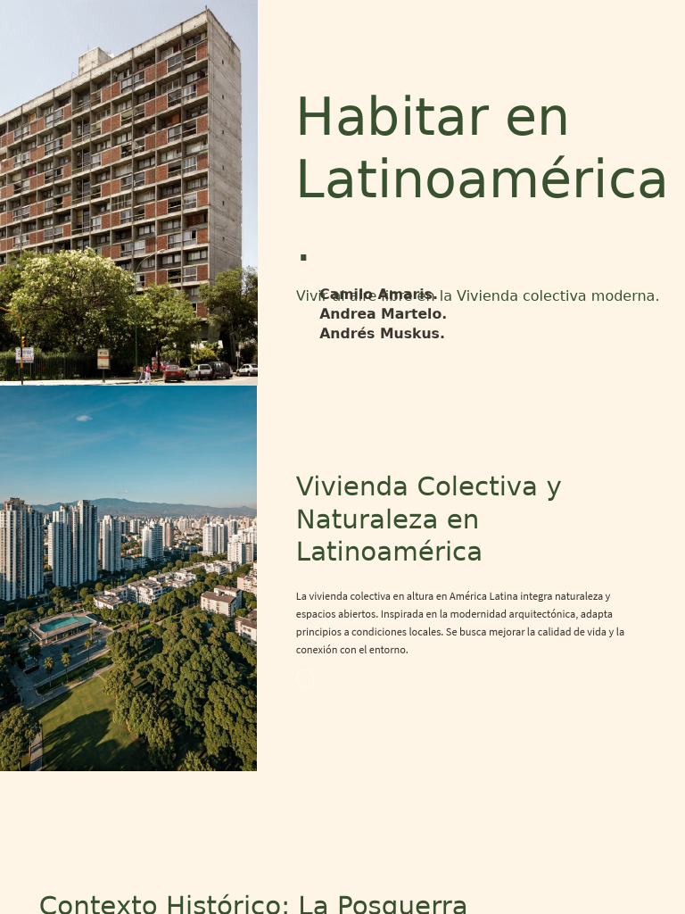 Vivienda Colectiva y Naturaleza en LATAM | PDF | Barrio residencial ...