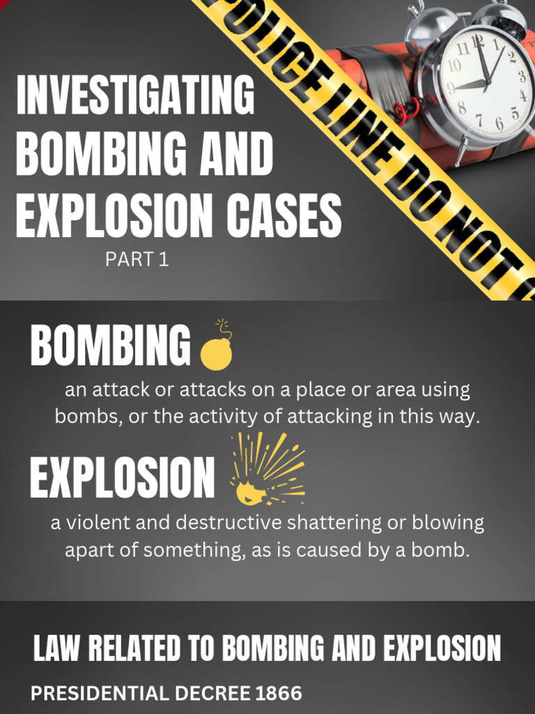 Bombing and Explosion Case Laws Overview | PDF | Bomb | Crimes