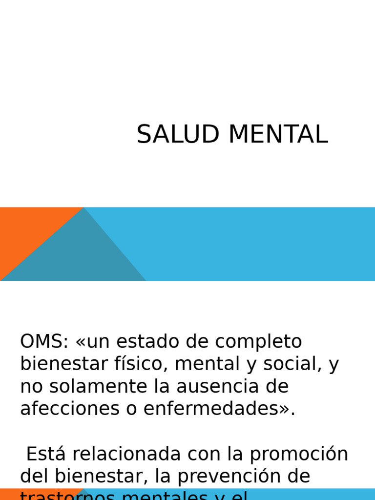 Salud Mental: Bienestar y Derechos Humanos | PDF | Salud mental ...