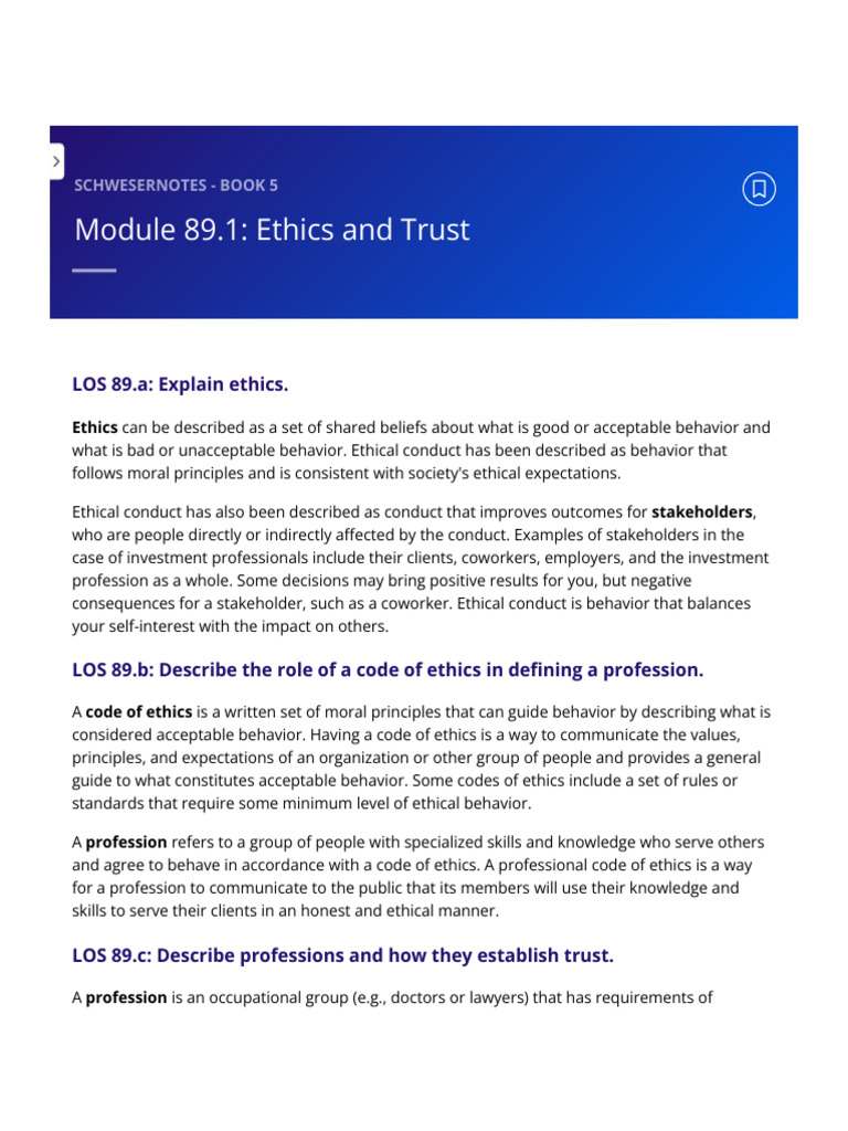 Understanding Ethics in Investment Management | PDF | Decision Making ...