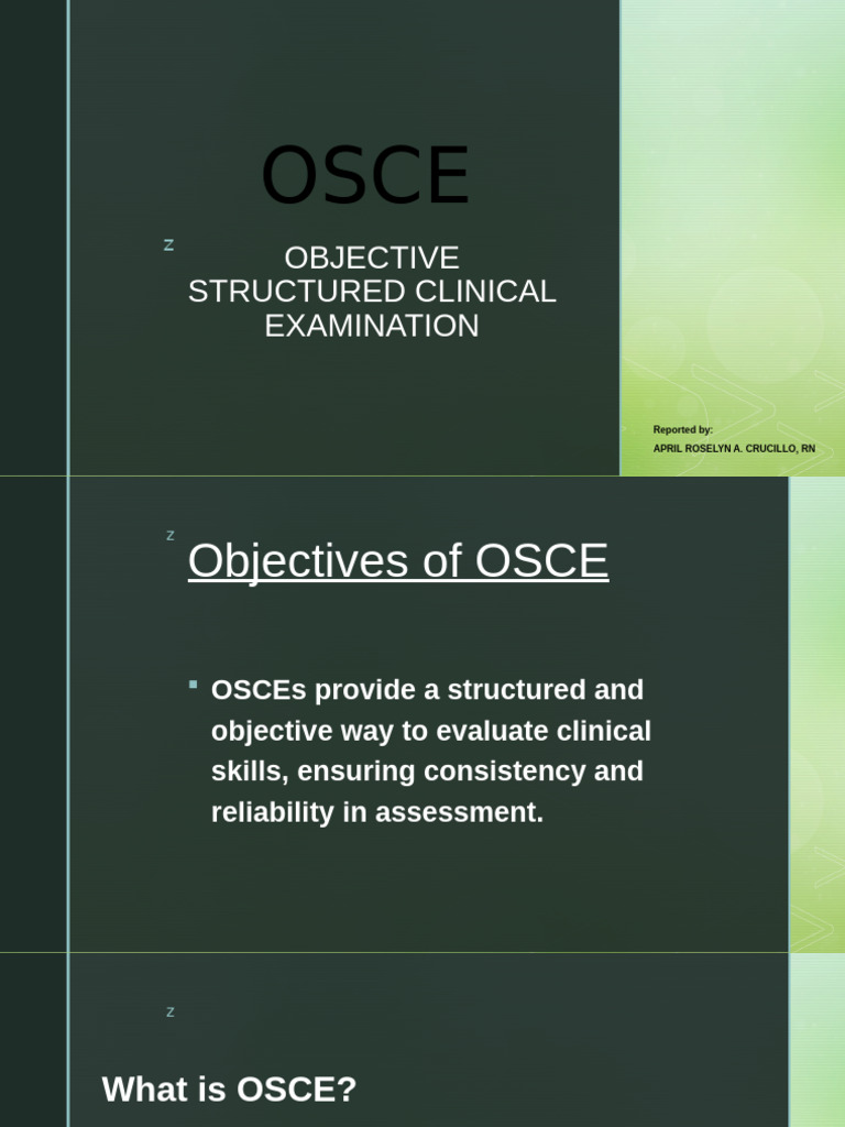 Understanding OSCE: Clinical Skills Assessment | PDF | Medicine ...