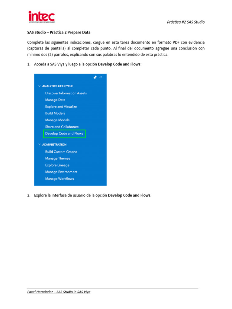 Práctica 2: Preparación de Datos en SAS | PDF | Sas (software) | Software