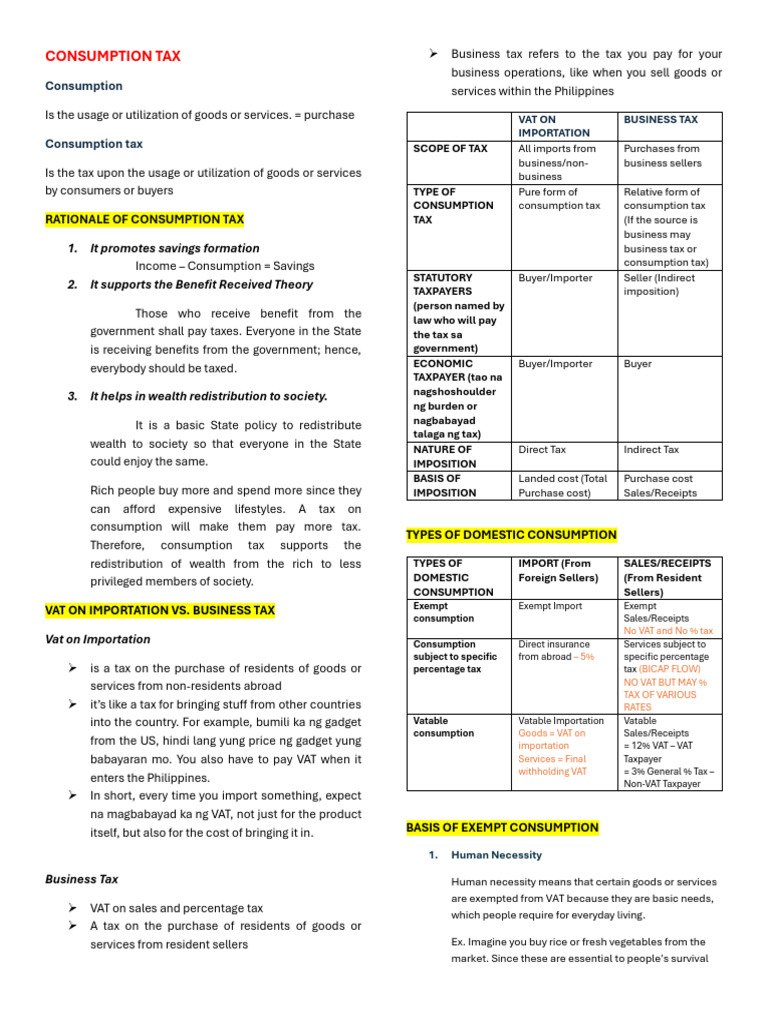 Understanding Consumption Tax Basics | PDF | Taxes | Value Added Tax