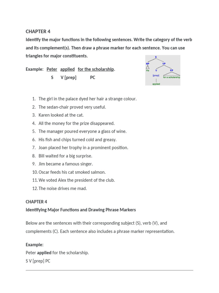 Major Functions and Phrase Markers Guide | PDF | Adverb | Verb