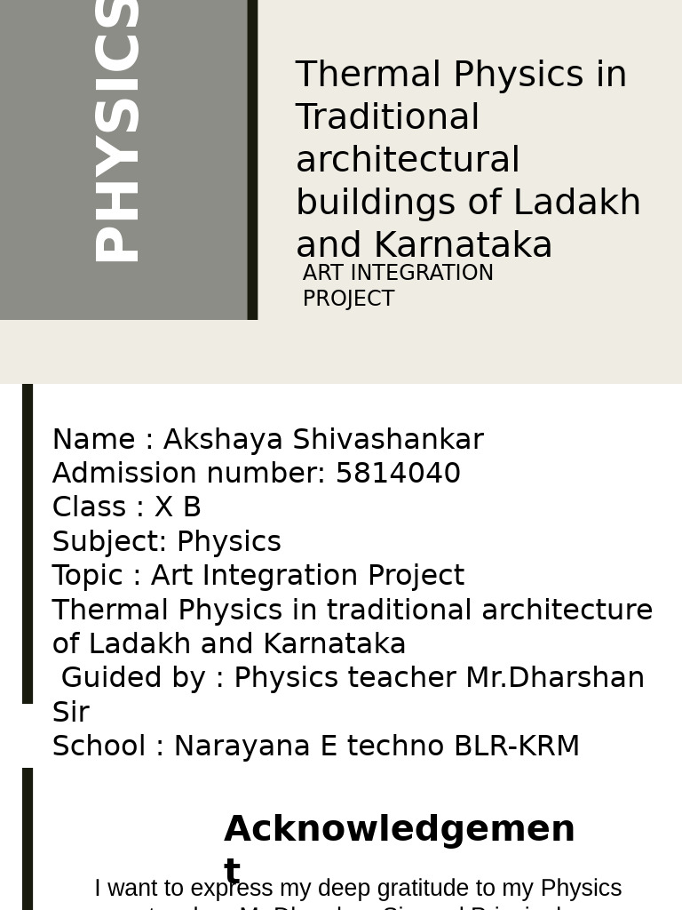 Thermal Physics in Ladakh and Karnataka | PDF | Building Insulation ...