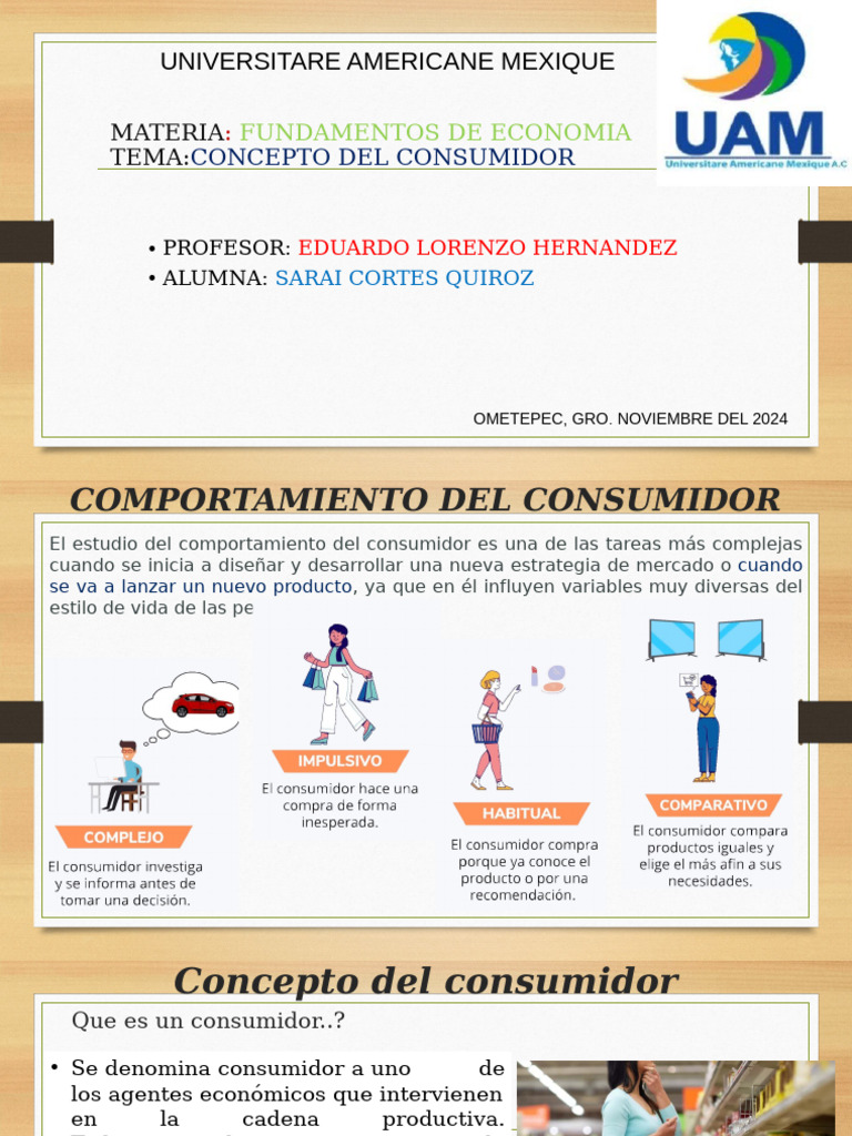 Concepto Del Consumidor | PDF | Los consumidores | Comportamiento