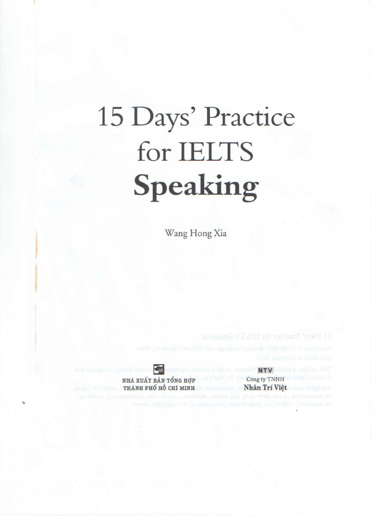 15 Days Practice For IELTS Speaking | PDF