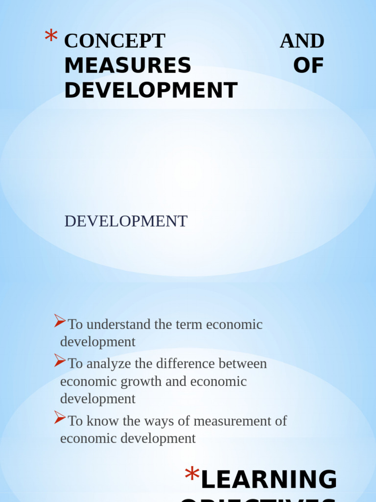 Concept and Measures of Development | PDF