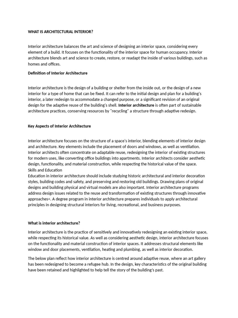 Understanding Interior Architecture | PDF | Architectural Design ...