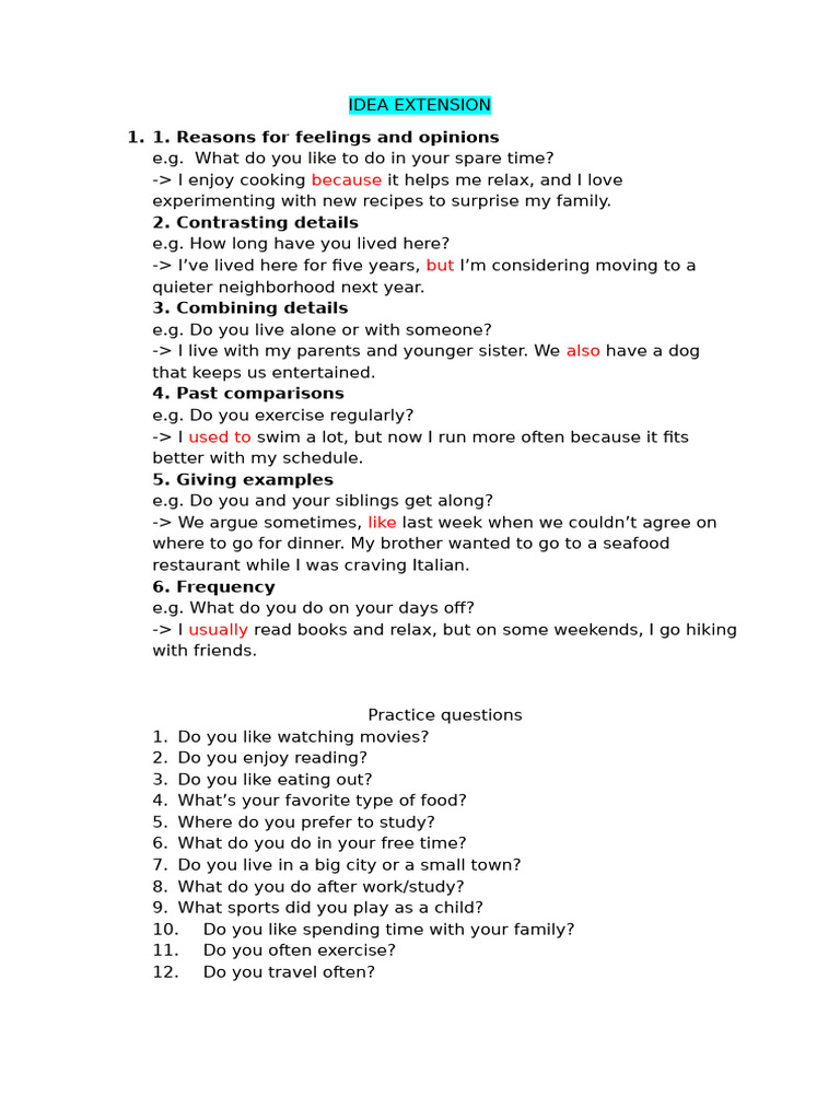 Conversation Starters and Responses Guide | PDF