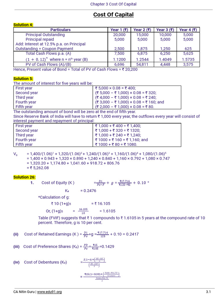 Cost of Capital Analysis and WACC | PDF | Cost Of Capital | Business ...