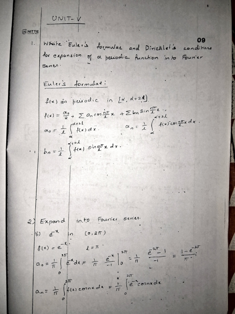 Maths Sem 3 Unit 5 Notes Pdf
