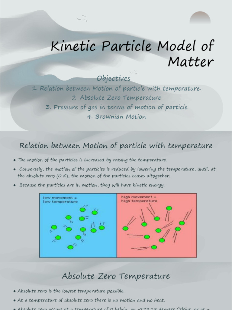 Kinetic Molecular Theory and Brownain Motion | PDF