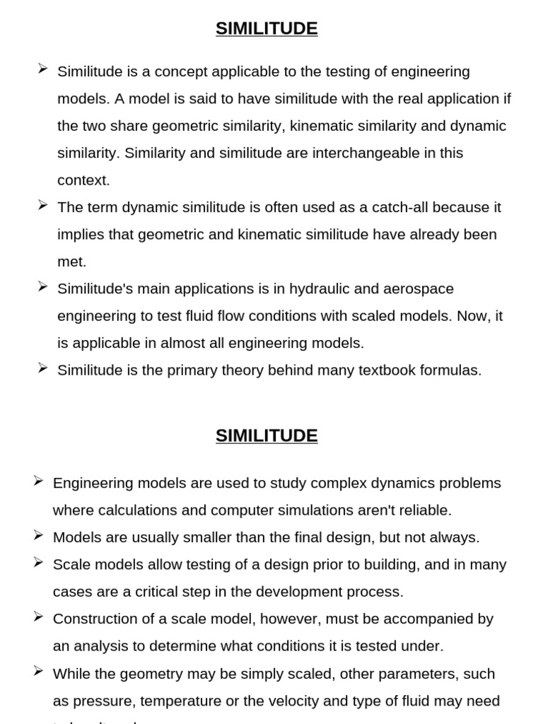 Understanding Similitude in Engineering Models | PDF | Mechanical ...