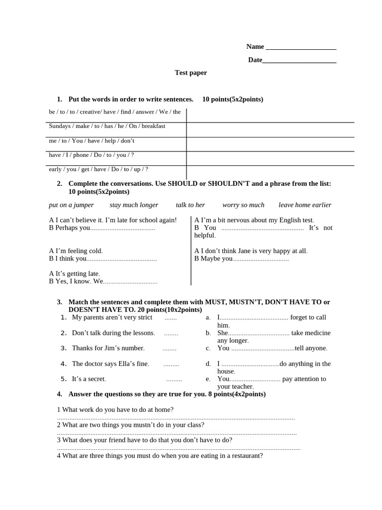 test unit 1 A | PDF