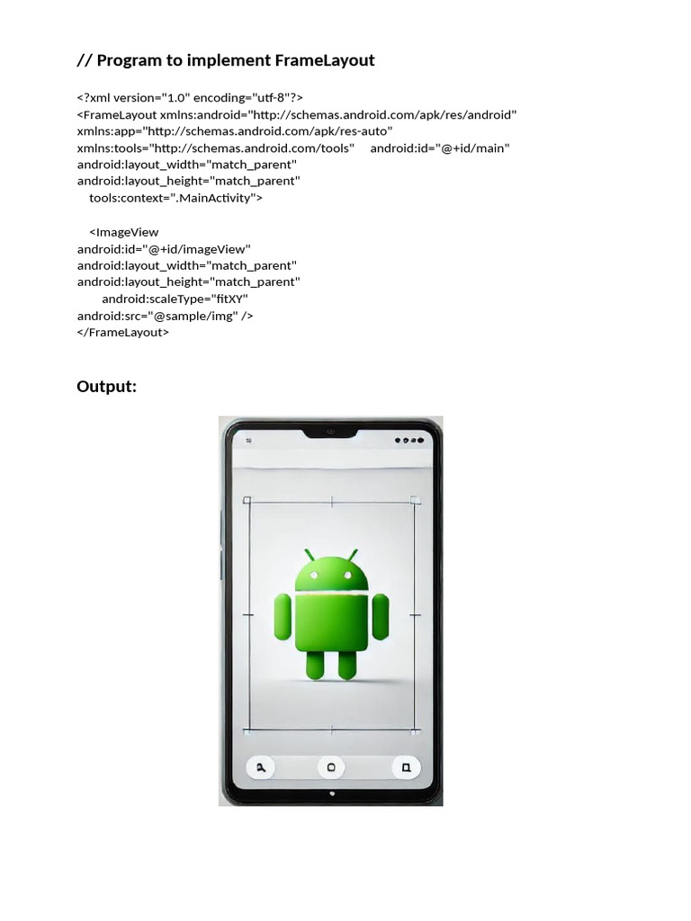 Android Layout Implementation Guide | PDF