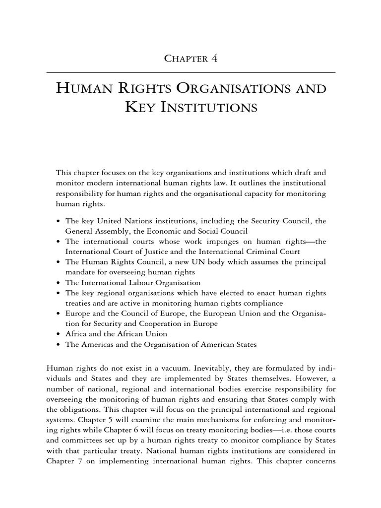 Human Rights Organizations Overview | PDF | Human Rights | United Nations