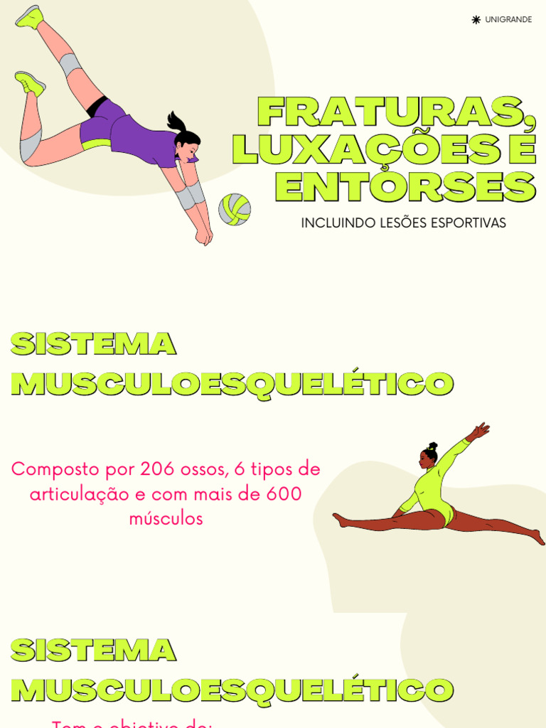 Fraturas, Luxações e Entorses: Guia Completo | PDF | Osso | Músculo