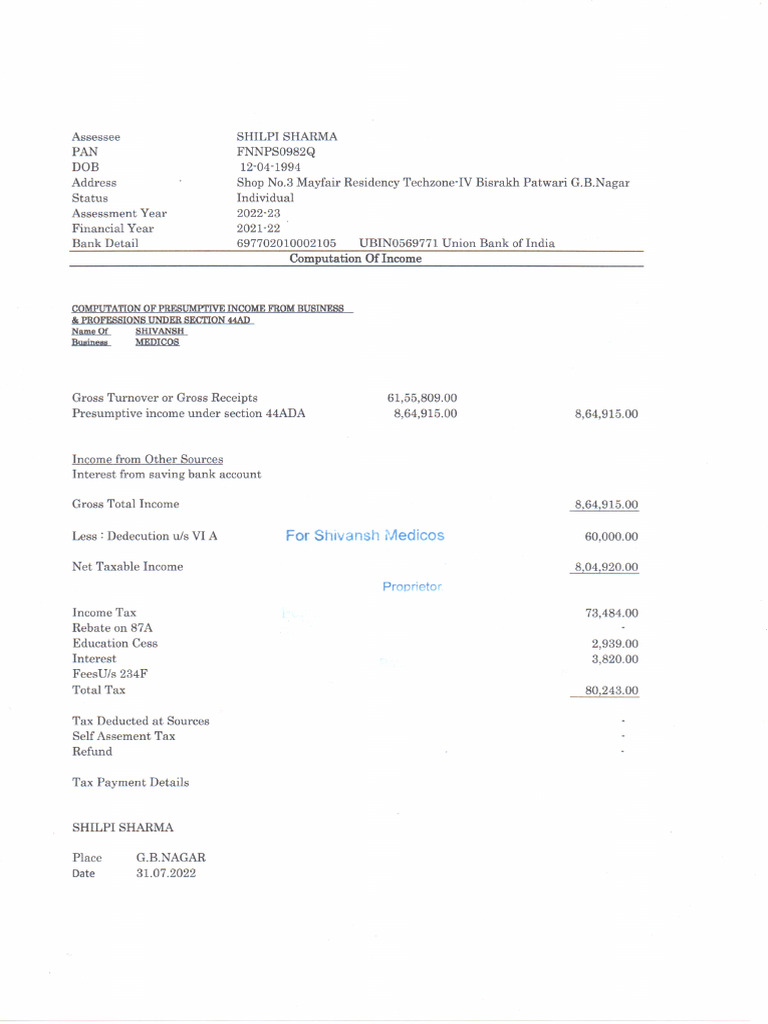 CP Income 21-22 | PDF