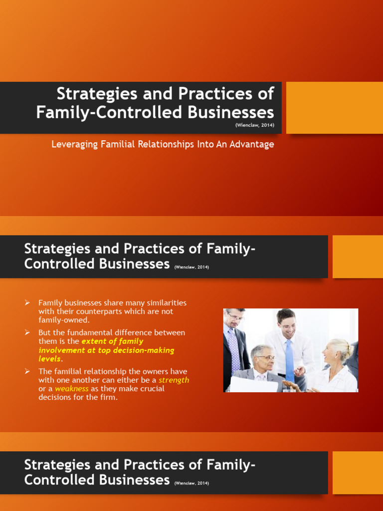 Strategies and Practices of Family-Controlled Businesses | PDF ...
