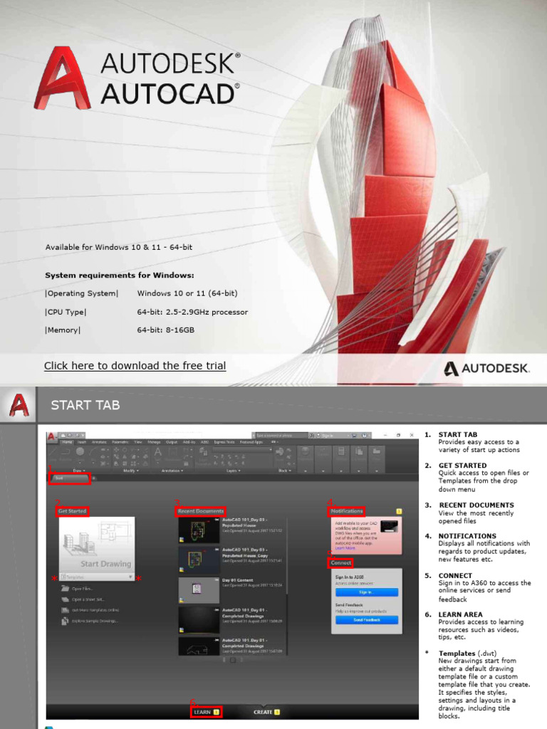 AutoCAD Beginner Course Overview | PDF | Circle | Keyboard Shortcut