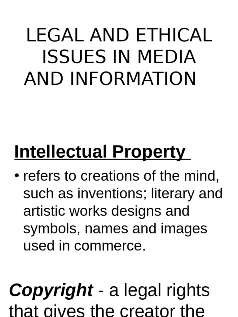 Media Ethics and Copyright Issues | PDF | Copyright | Intellectual Property