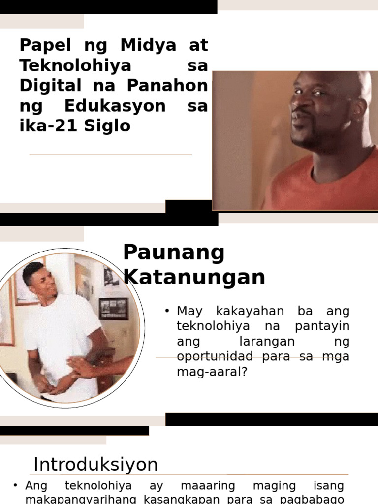 Papel NG Midya at Teknolohiya Sa Digital Na Panahon NG Edukasyon Sa Ika ...