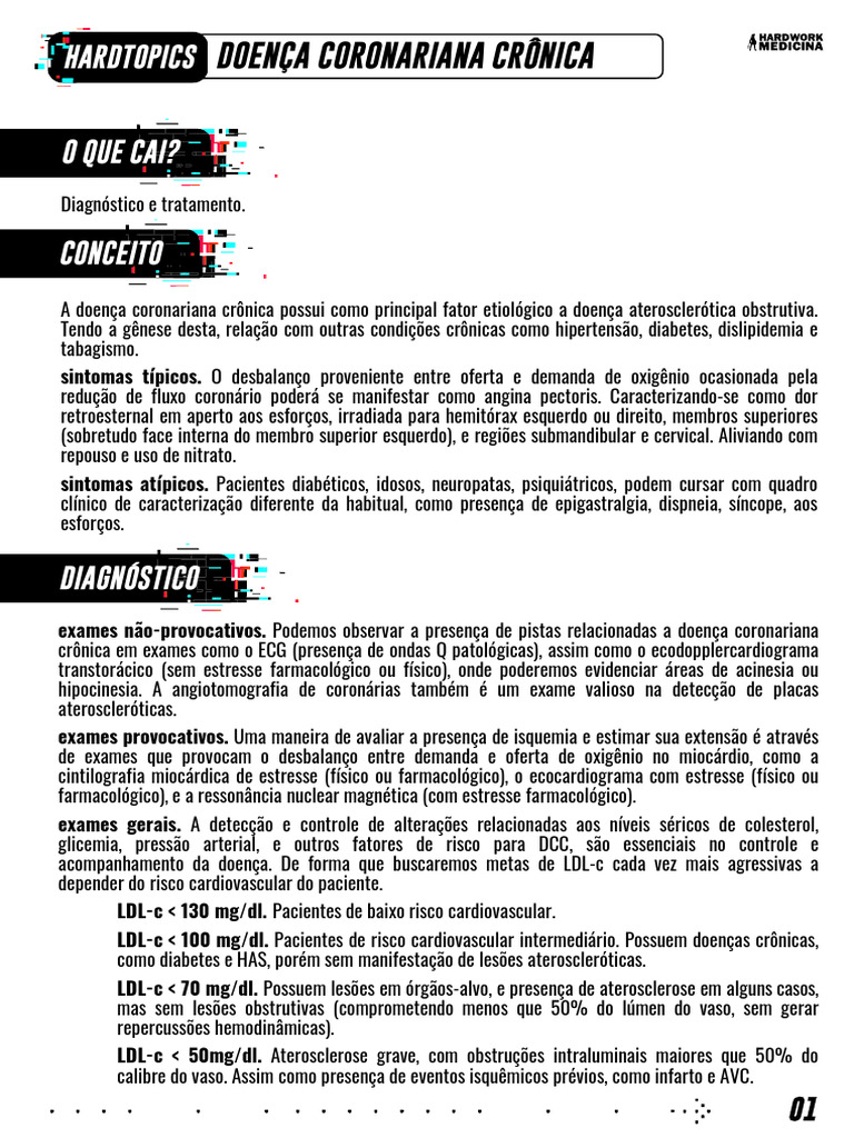 Diagnóstico e Tratamento da Doença Coronária | PDF | Doença arterial ...