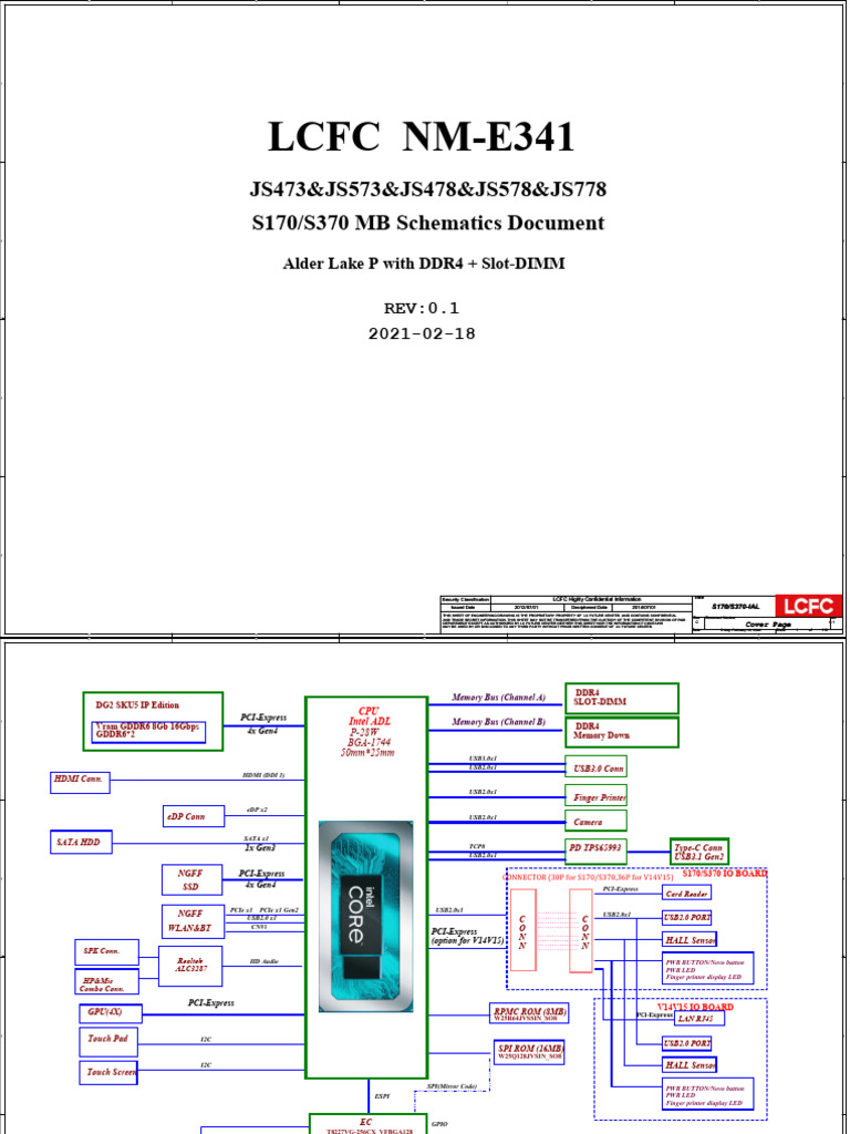 NM-E341 Schematic and BIOS Overview | PDF | Usb | Electronics