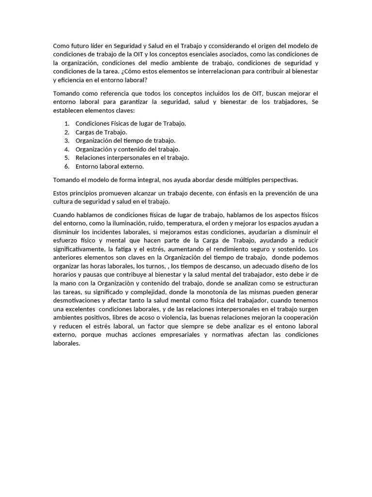 Mejora del Bienestar Laboral y Seguridad | PDF | Seguridad y salud ...