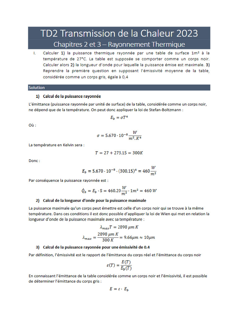 TD Corrigé 2 | PDF
