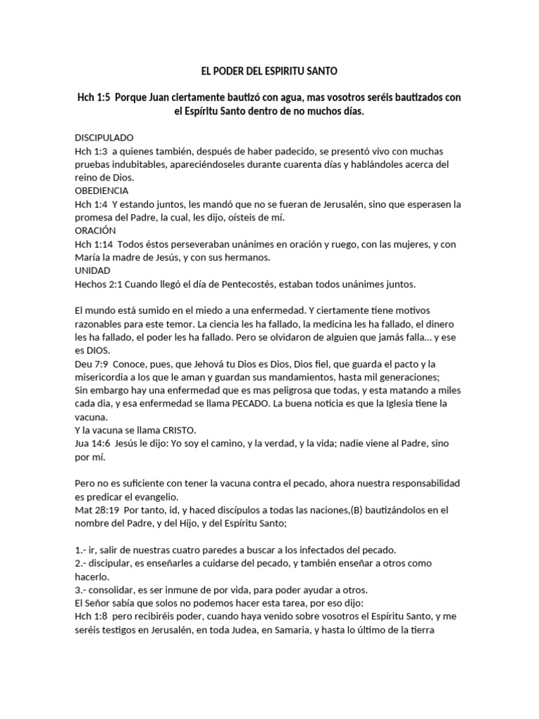 El Poder Del Espiritu Santo | PDF