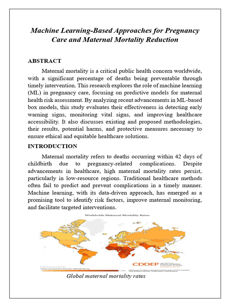 ML Solutions for Maternal Health Risks | PDF | Maternal Death | Machine ...