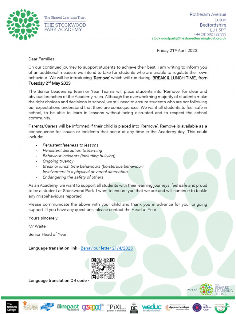 New Student Behavior Policy Update | PDF
